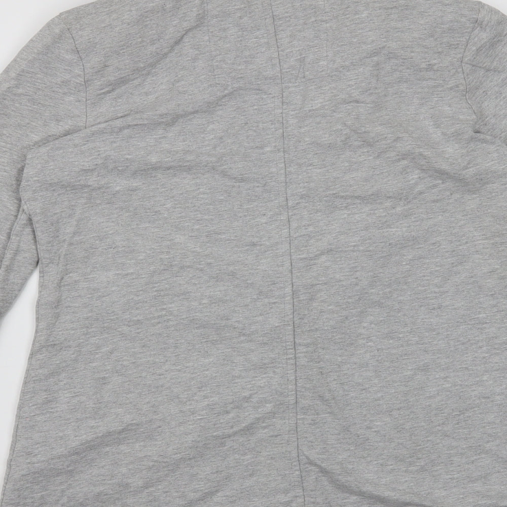 Denim & Co. Womens Grey Jacket Blazer Size 8