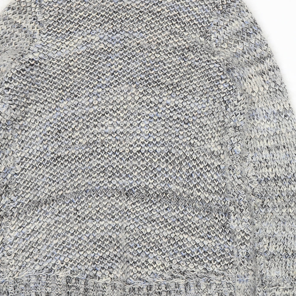 Papaya Womens Grey Knit Cardigan Jumper Size S