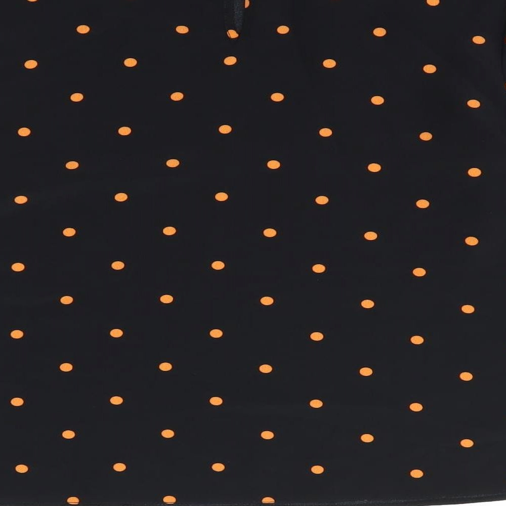Preworn Womens Black Polka Dot Basic Blouse Size 6