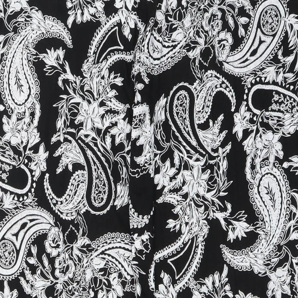 Preworn Womens Black Paisley Trousers Size 29 L30 in
