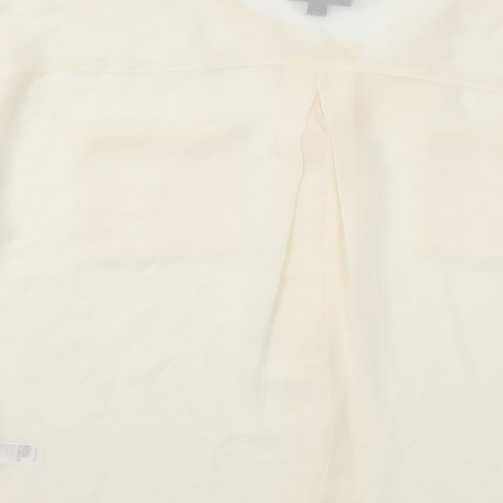 Topshop Womens White Basic Blouse Size 8
