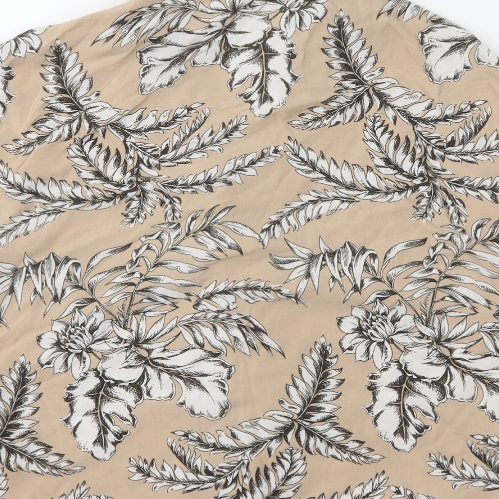 Primark Womens Beige Floral Basic Blouse Size 6