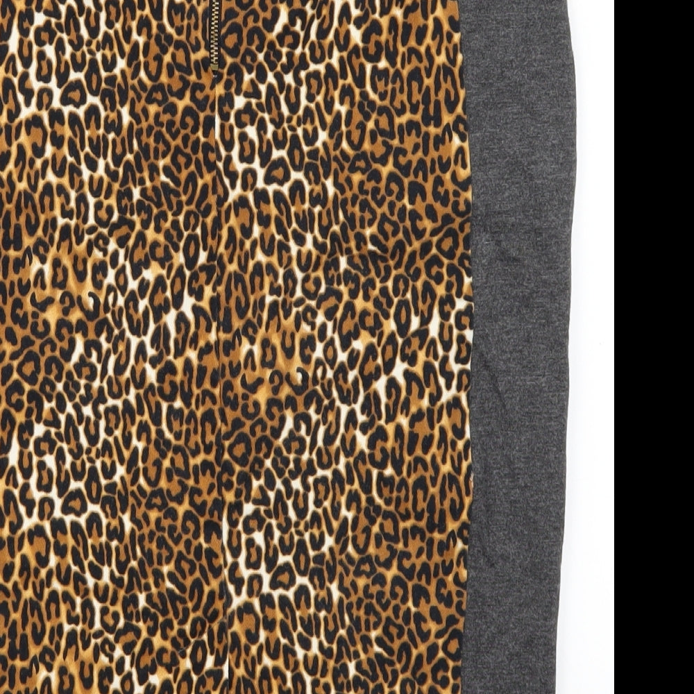 Marks and Spencer Womens Brown Animal Print Straight & Pencil Skirt Size 12