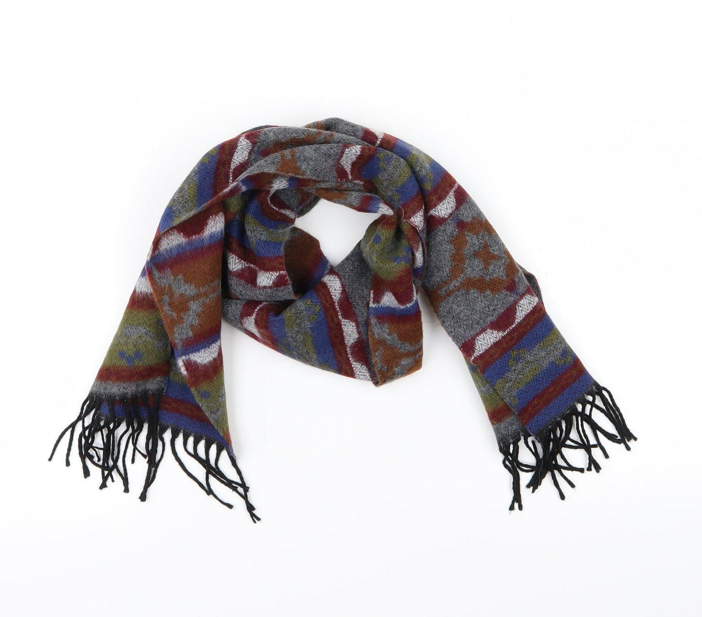 Goldcryl Womens Multicoloured Striped Knit Scarf