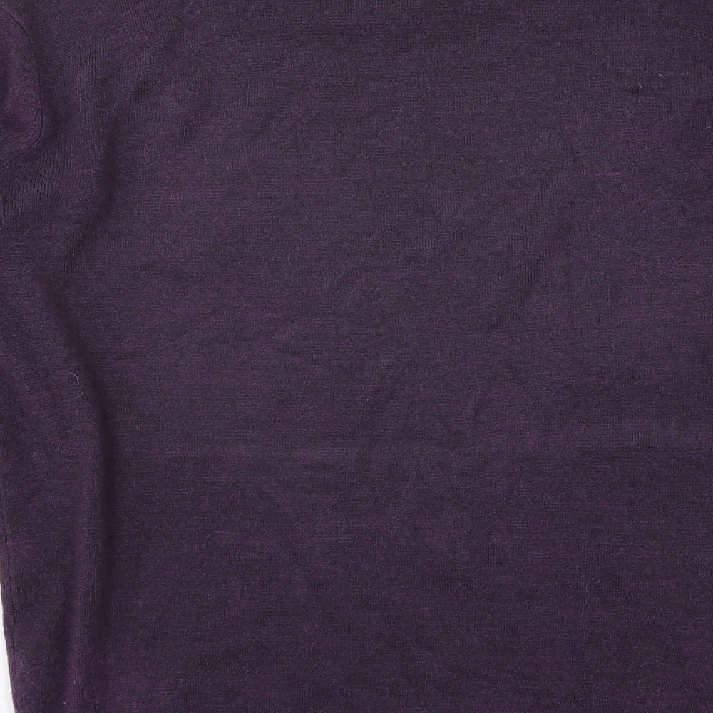 M&Co Mens Purple Knit Pullover Jumper Size S
