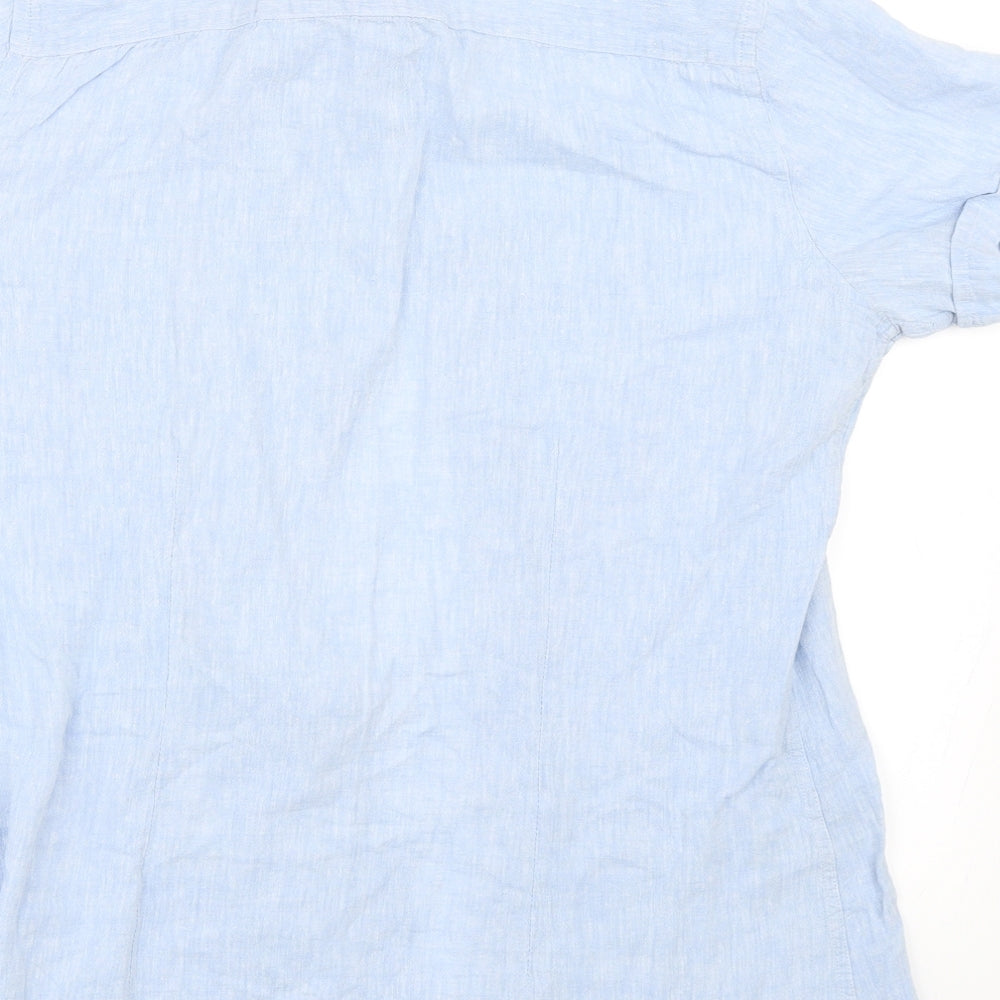 Preworn Mens Blue Button-Up Size M
