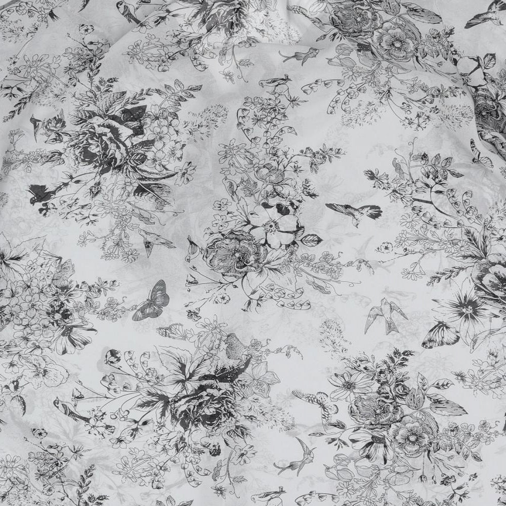 New Look Womens Grey Floral Basic Blouse Size 10