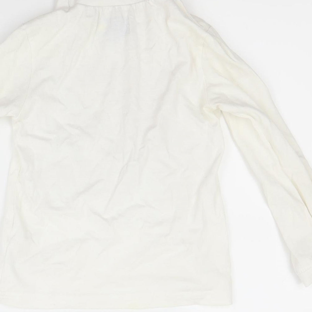 Preworn Boys White Pullover Sweatshirt Size 6 Years