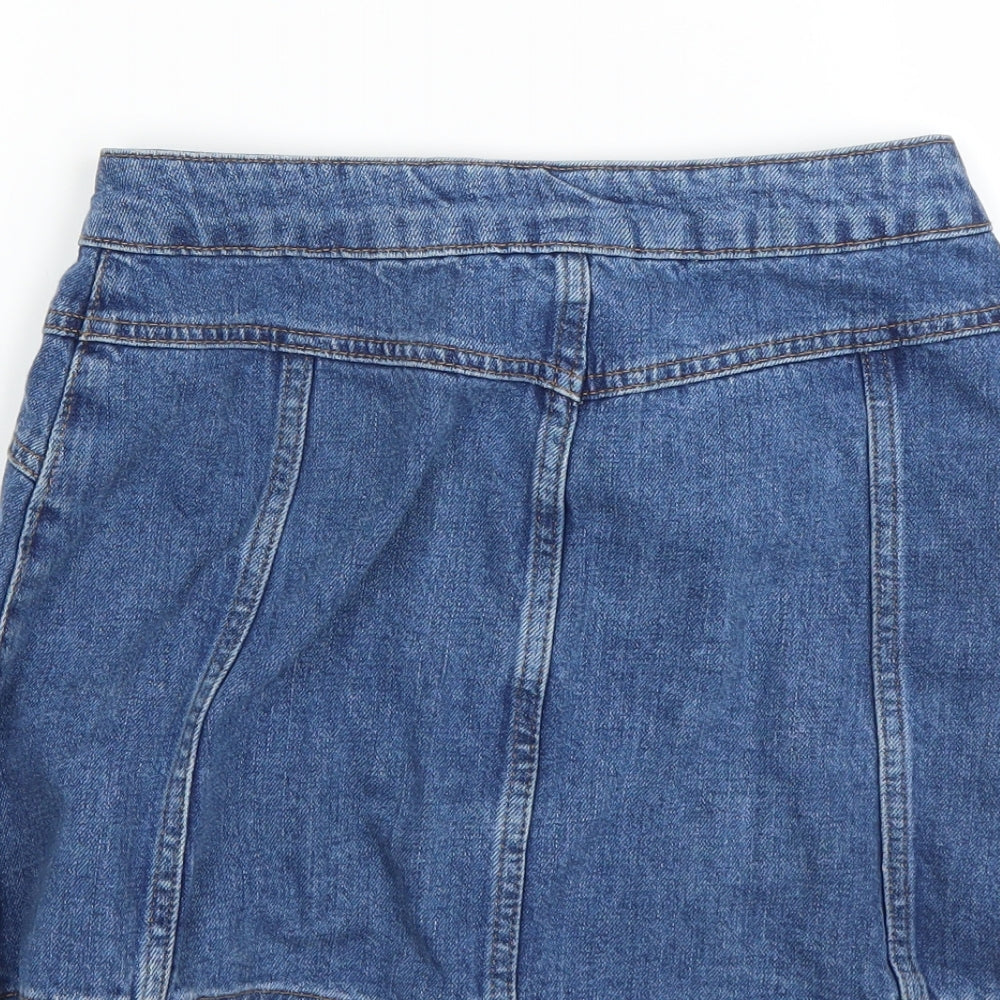 Top shop Womens Blue Skater Skirt Size 8