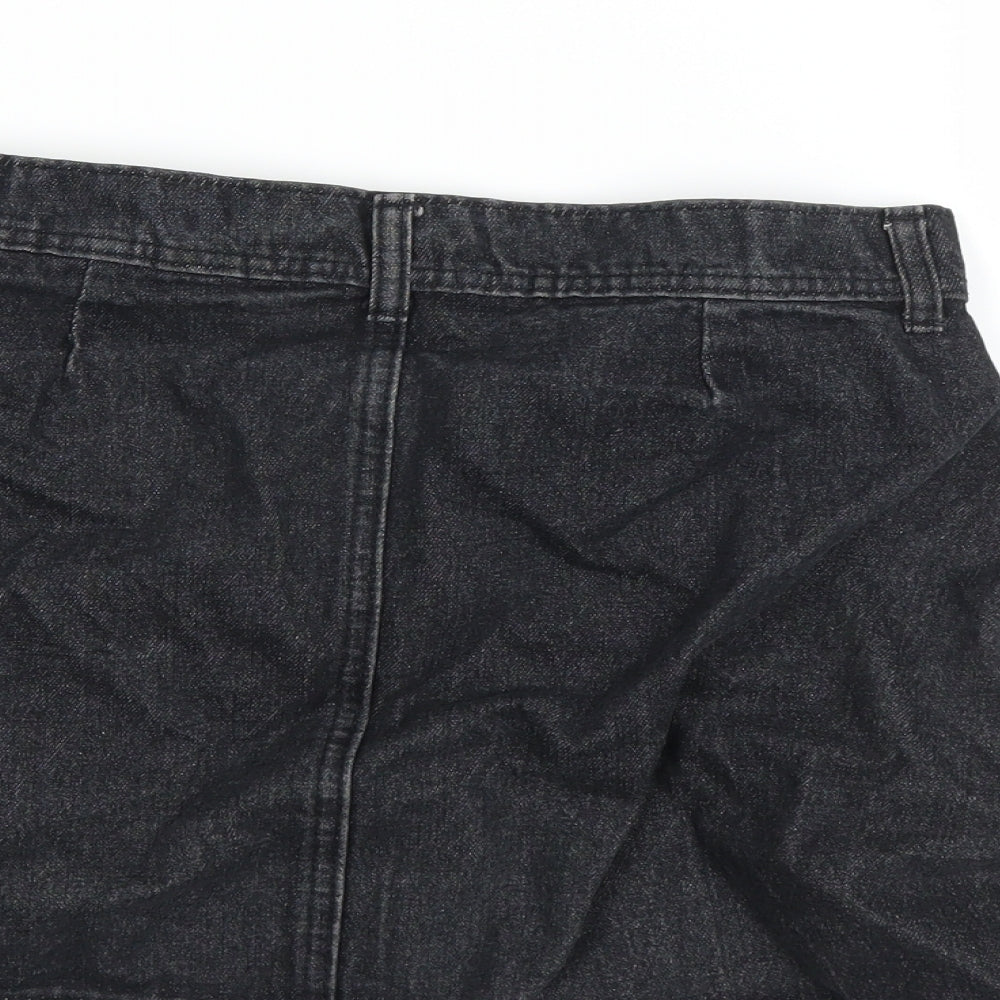 Preworn Womens Black A-Line Skirt Size 8