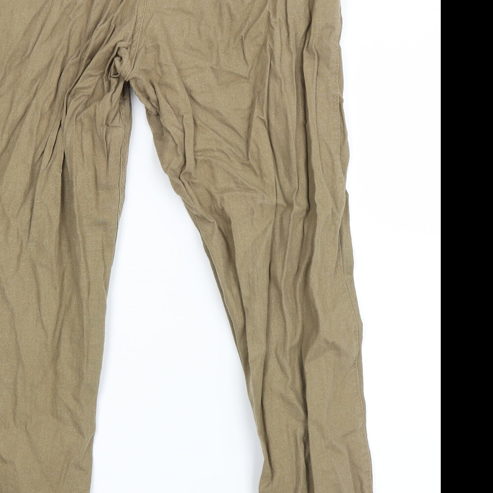 Marks & Spencer Mens Beige Chino Trousers Size 32 L25 in
