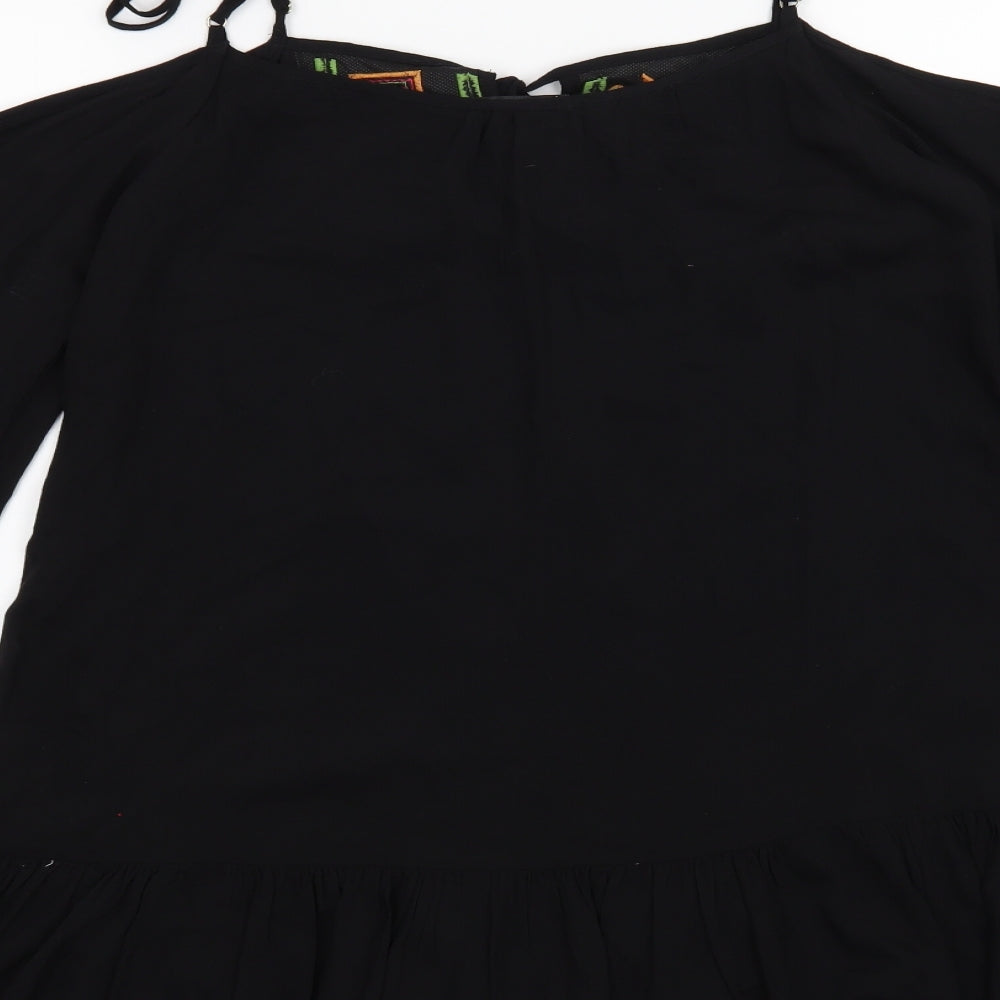 agatha Womens Black Basic Blouse Size 8