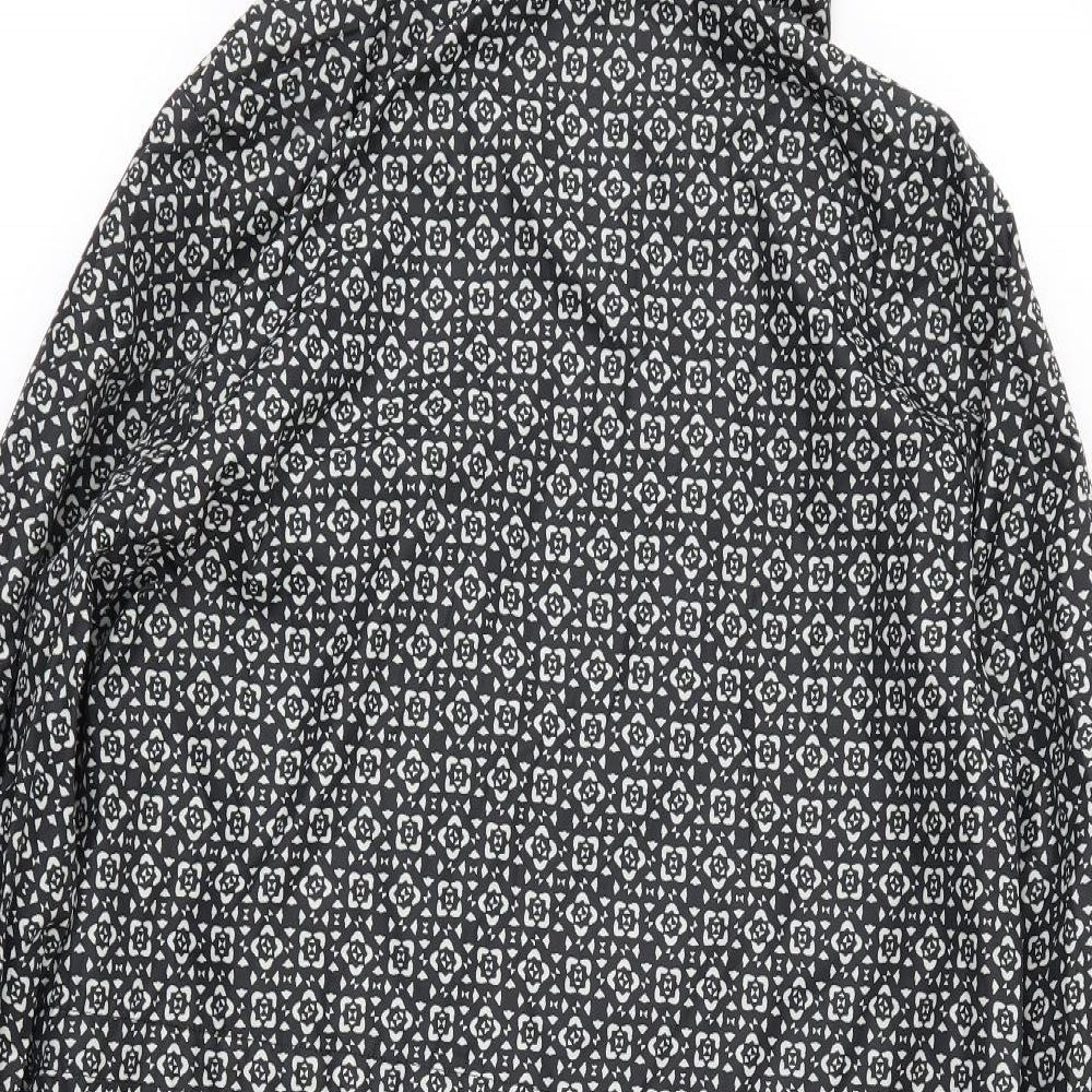Marks & Spencer Womens Black Floral Anorak Coat Size S