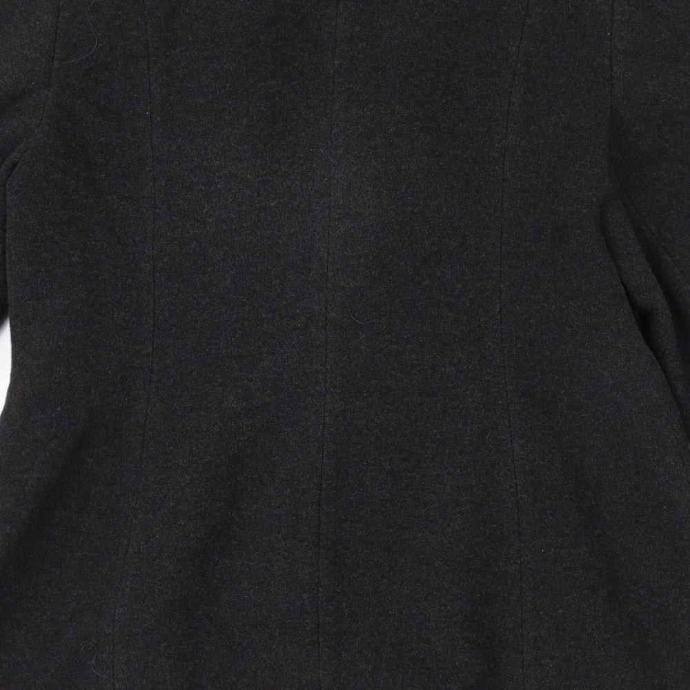 NuAge Womens Grey Overcoat Coat Size 14