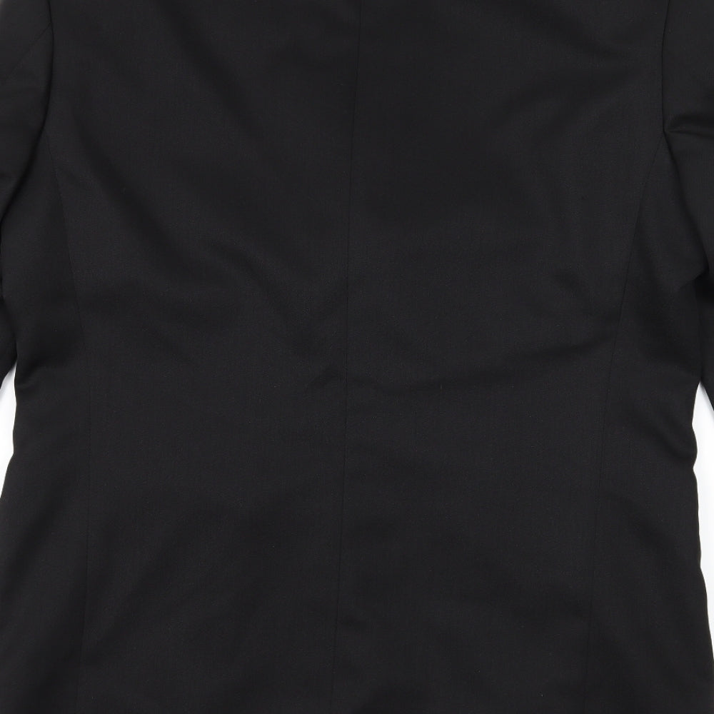 zantos Mens Black Jacket Suit Jacket Size 38