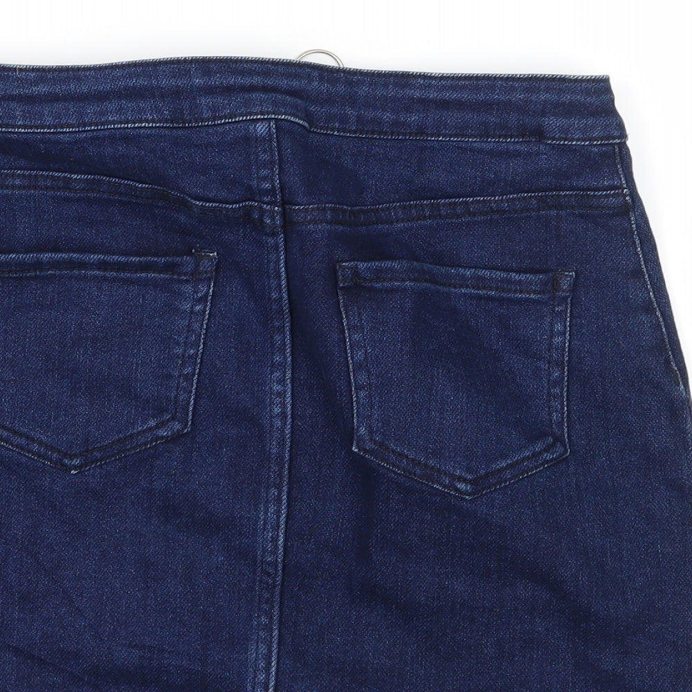New Look Girls Blue Denim A-Line Skirt Size 12 Years