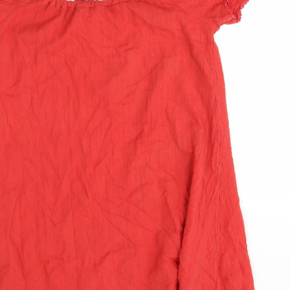 new look Womens Red Basic Blouse Size 6