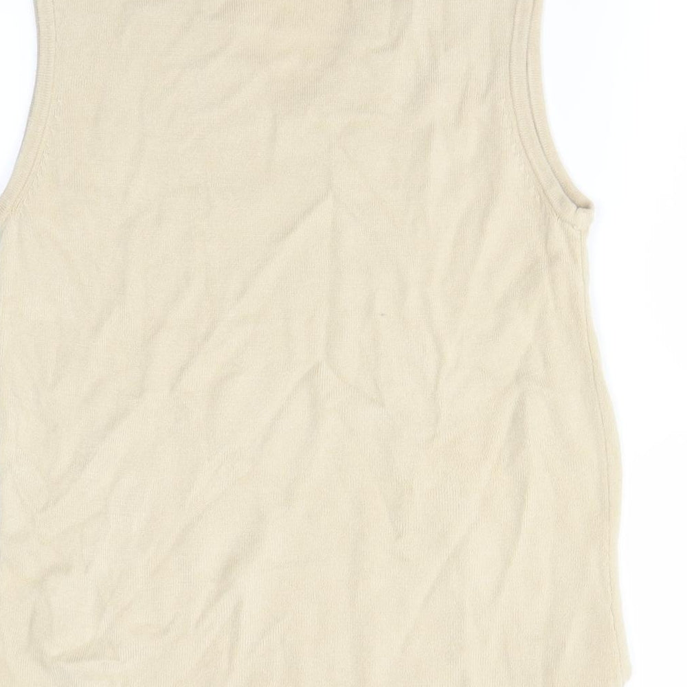 George Womens Beige Vest Jumper Size 12