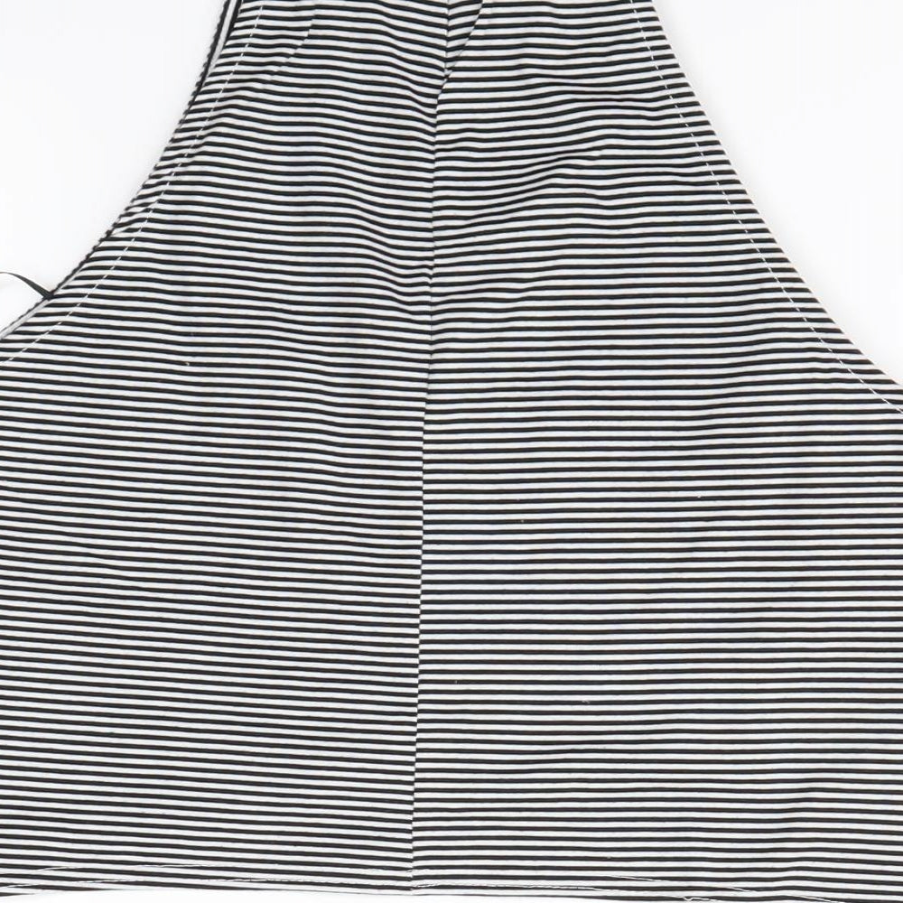 Lustre Womens Black Striped Basic Tank Size 12
