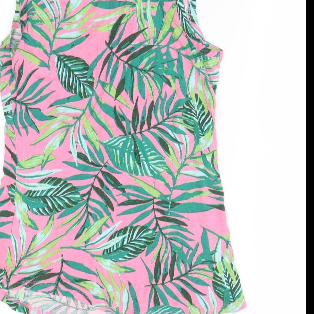 Dorothy Perkins Womens Pink Floral Basic Tank Size 8