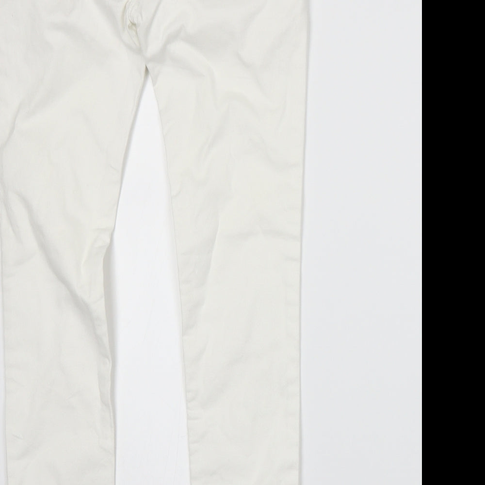 Johnnie B Womens White Skinny Jeans Size 4 L25 in