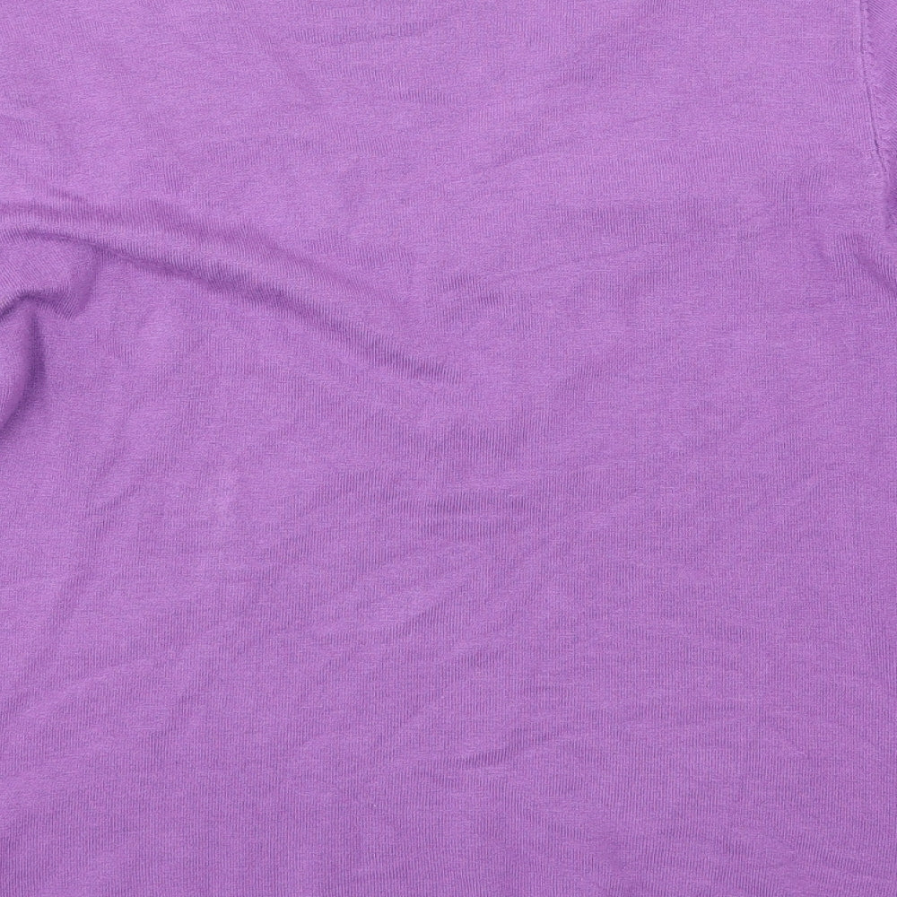 Stephen Y Womens Purple Knit Pullover Jumper Size M