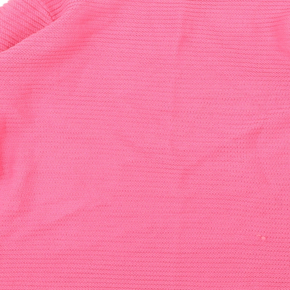 I Love You Womens Pink Knit Pullover Jumper Size S