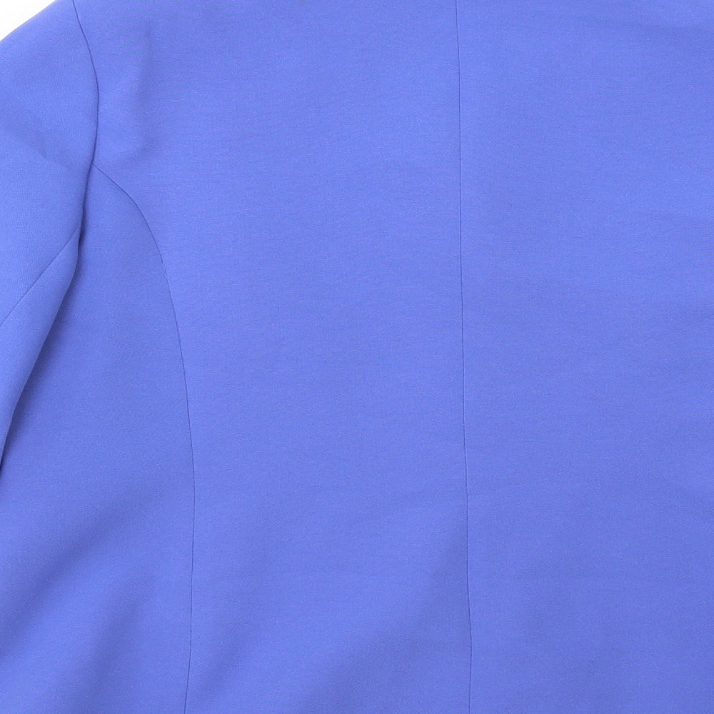 Extra Elegance Womens Blue Overcoat Coat Size 10