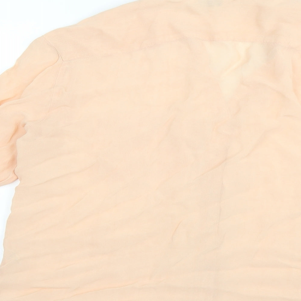 Preworn Womens Orange Basic Blouse Size 12 - coral