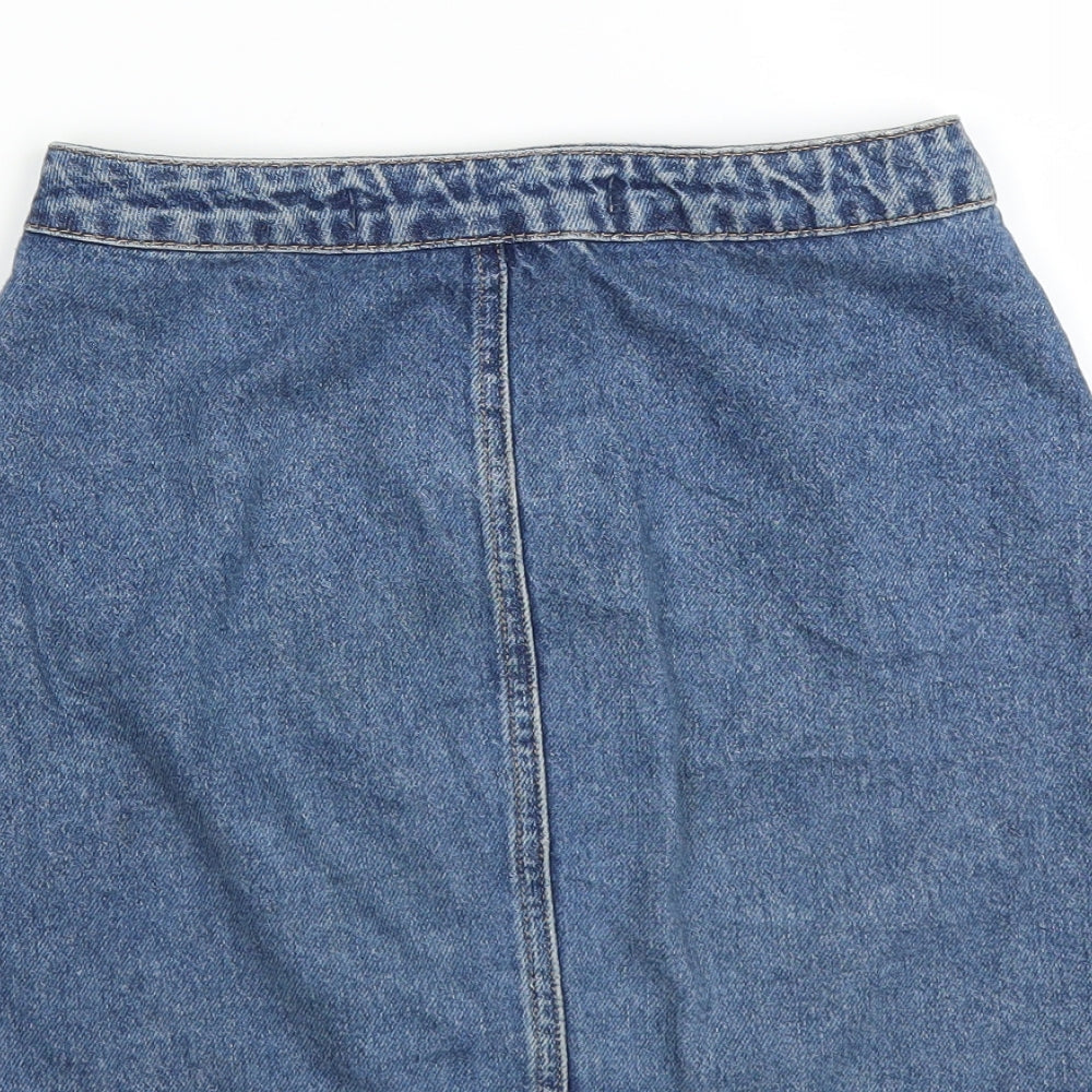 Primark Womens Blue Denim Mini Skirt Size 4