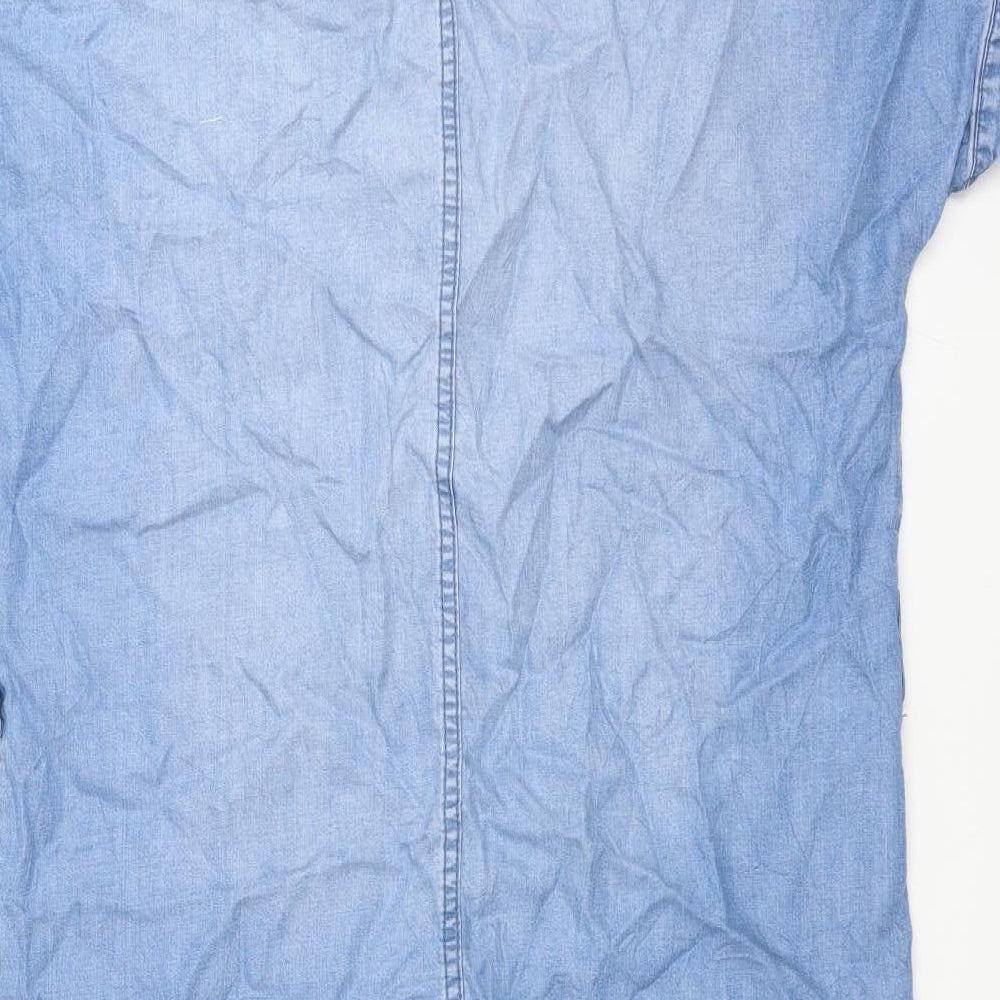 H&M Womens Blue Shirt Dress Size XS