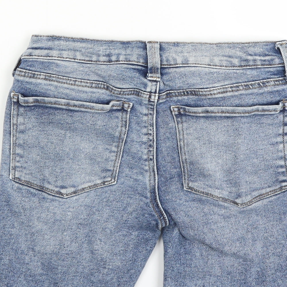 Mudd Womens Blue Bermuda Shorts Size 4 - DISTRESSED