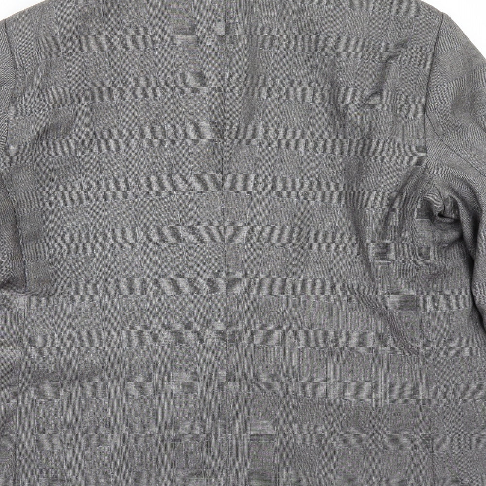 Preworn Mens Grey Check Jacket Suit Jacket Size 42