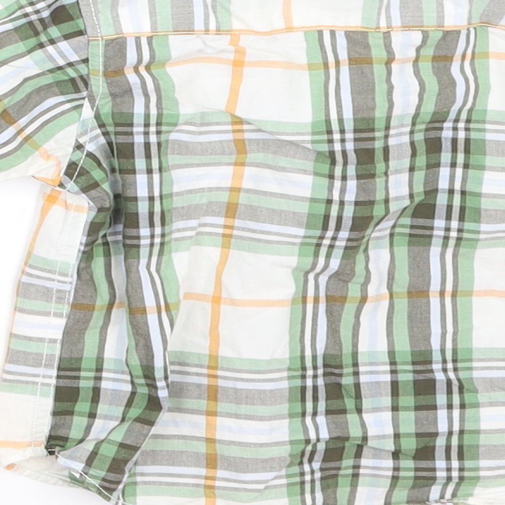 H&M White Check Basic Button-Up Size 6-9 Months