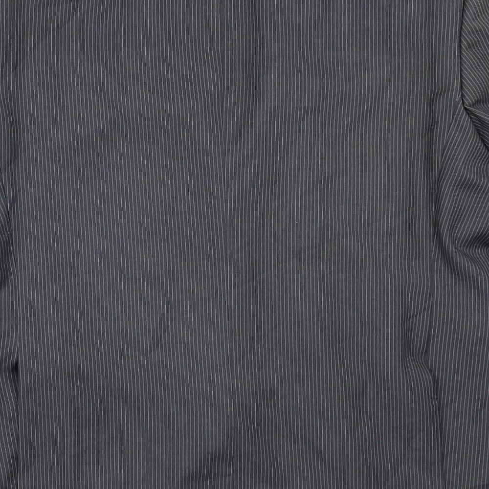 Scott & Taylor Mens Grey Striped Jacket Suit Jacket Size 44