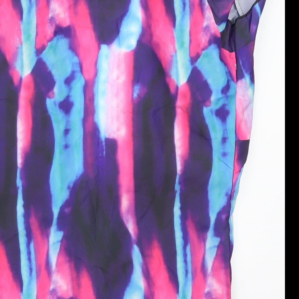 Mavodovama Womens Pink Basic Blouse Size L - Abstract