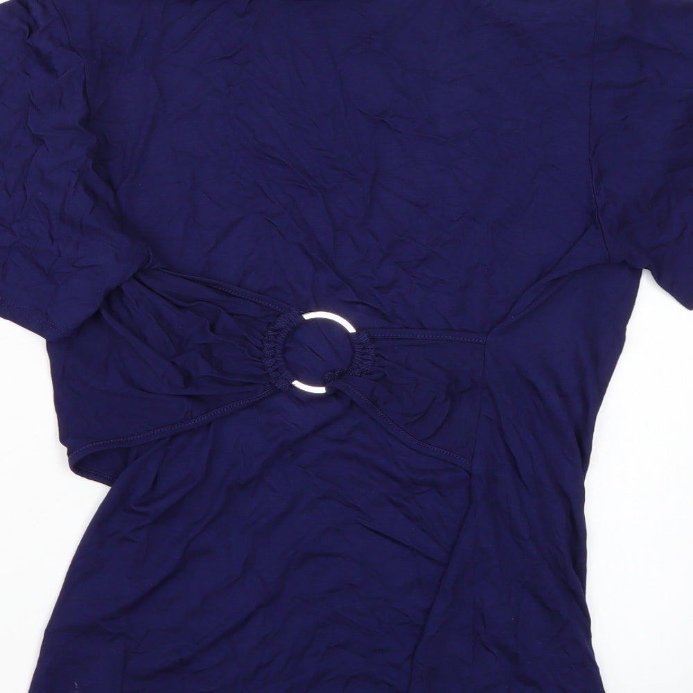 Cable & Gauge Womens Blue Basic T-Shirt Size M