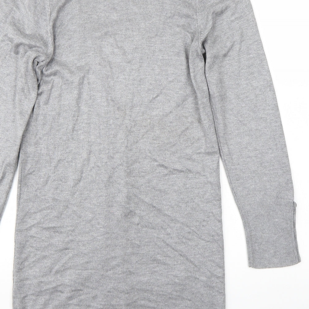 Marks & Spencer Womens Grey Cardigan Jumper Size 8