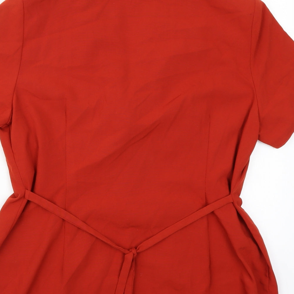 Etam Womens Orange Jacket Coat Size 14