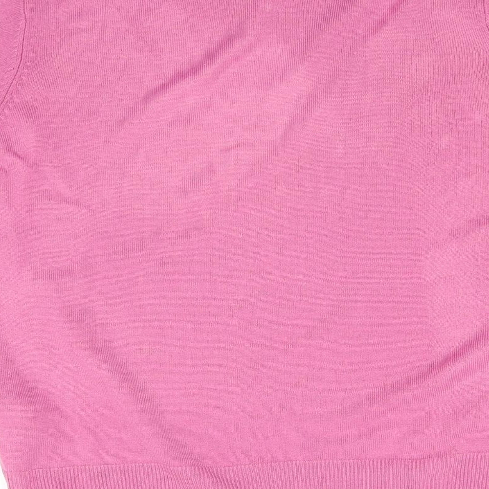 Marks & Spencer Womens Pink Basic T-Shirt Size 14