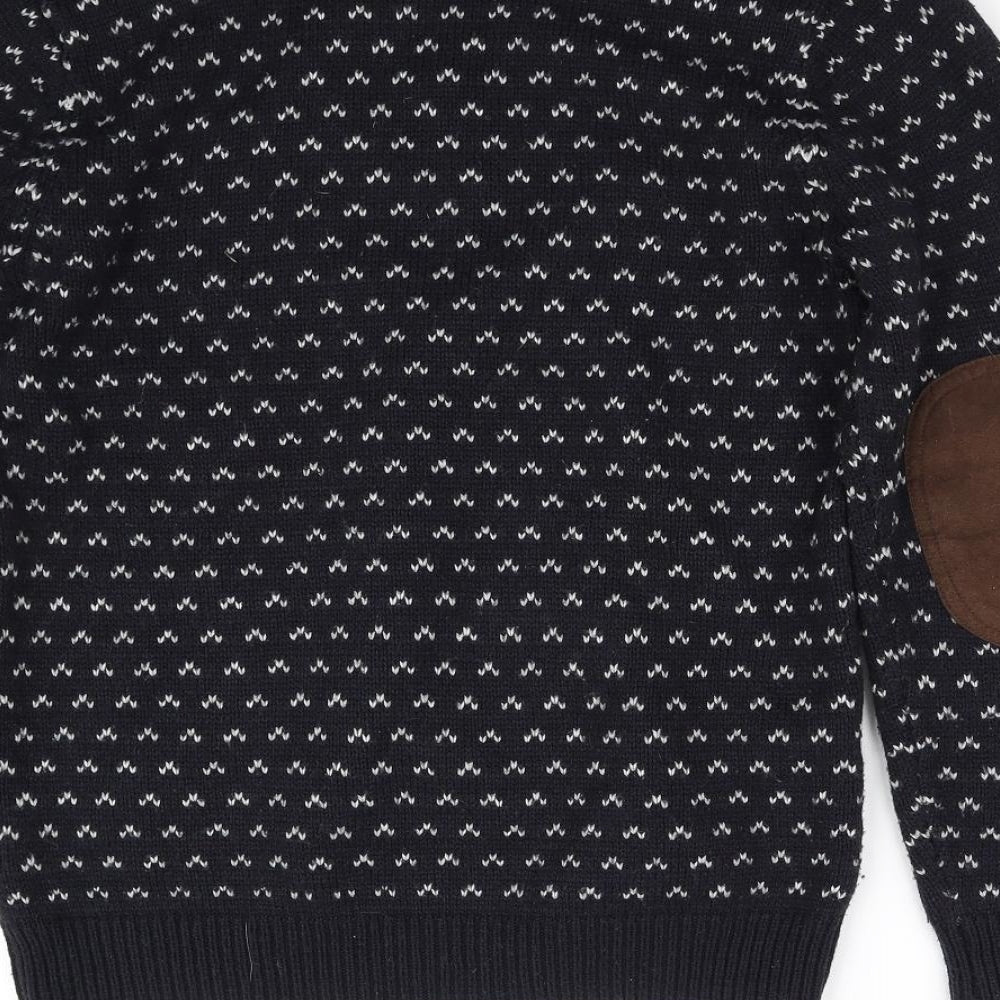 Easy Mens Blue Pullover Sweatshirt Size S