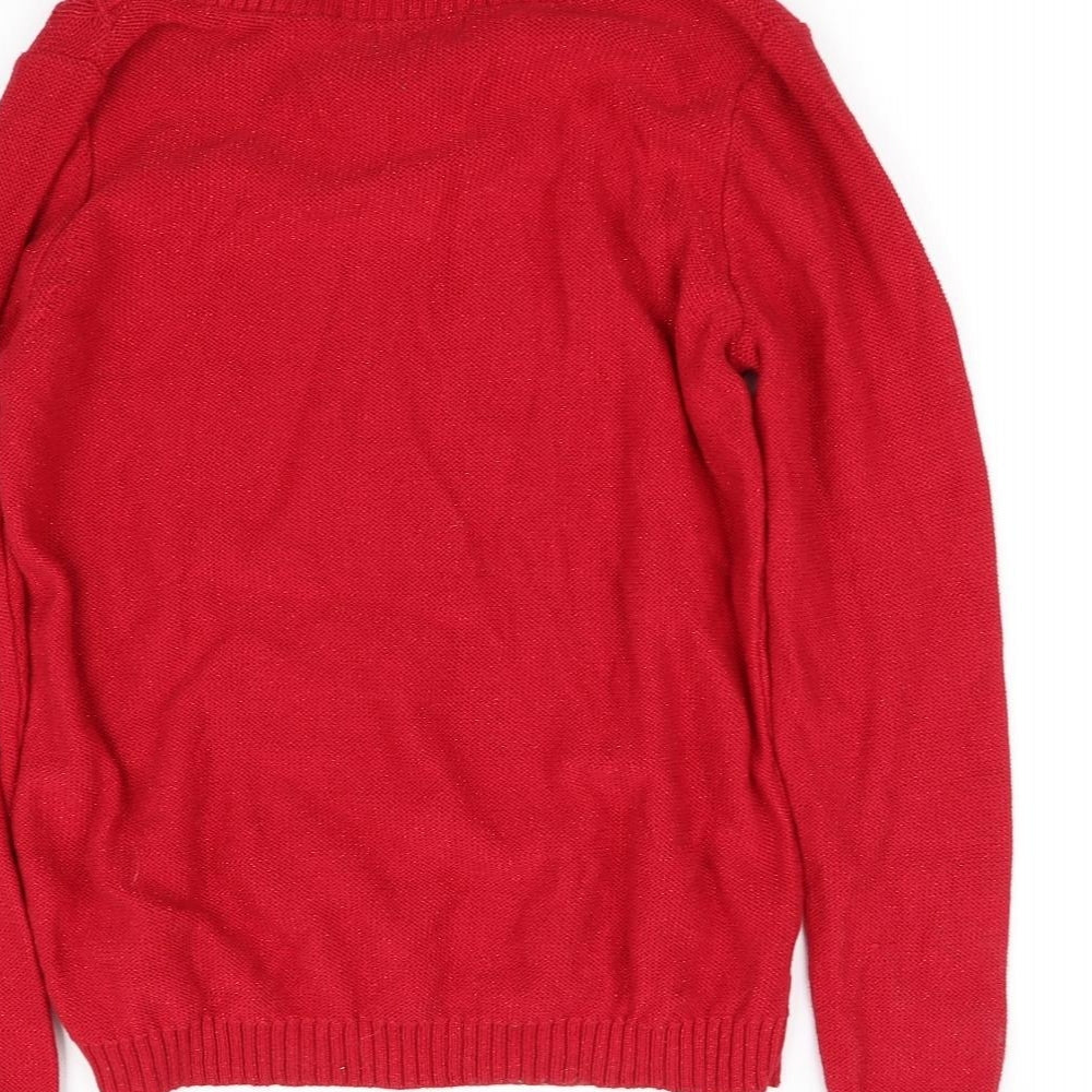 studio Womens Red Pullover Sweatshirt Size M