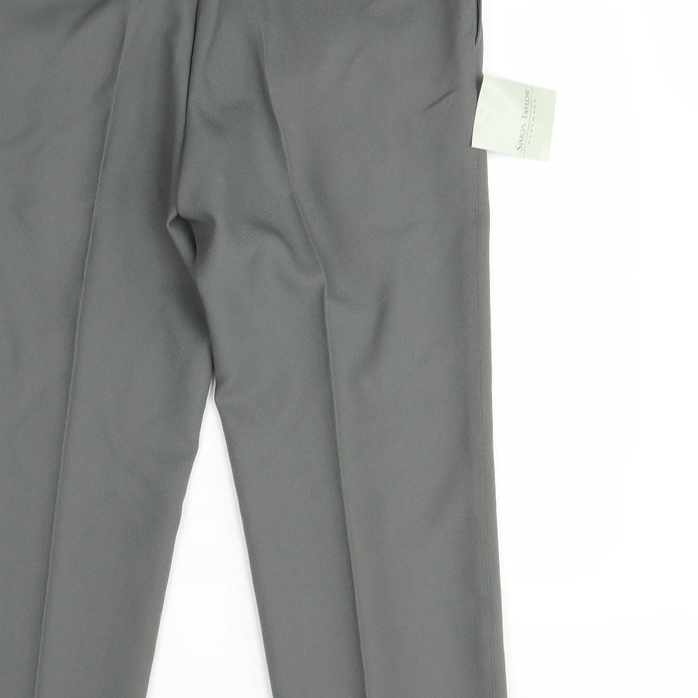 Simon Taylor Mens Green Dress Pants Trousers Size S L30 in