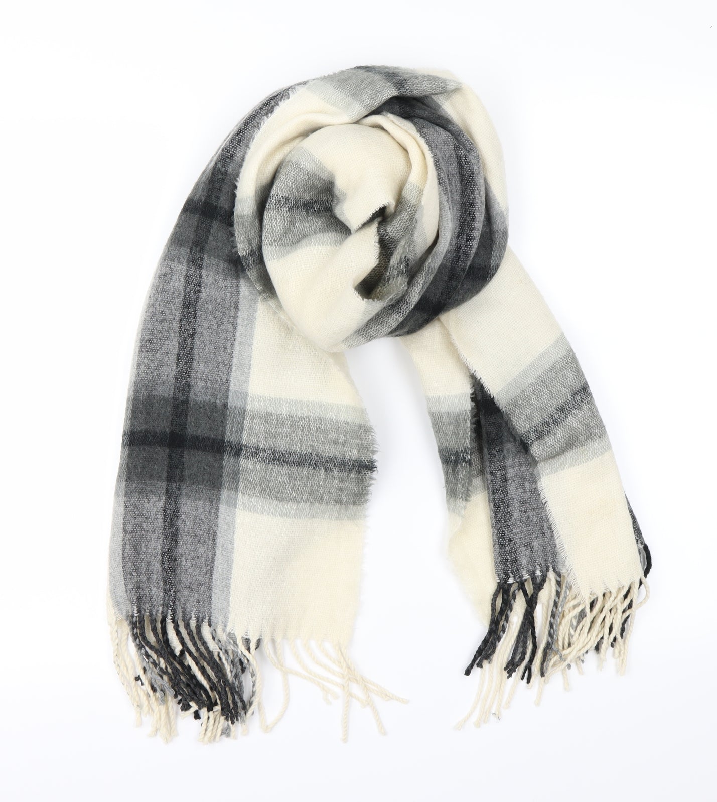 Preworn Unisex Multicoloured Check Scarf