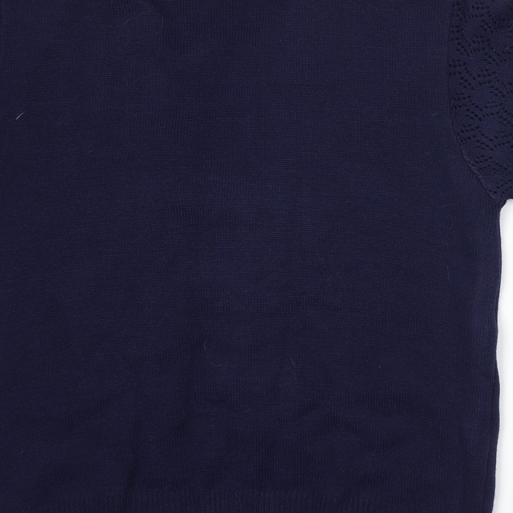 Florida Womens Blue Striped Pullover Jumper Size S