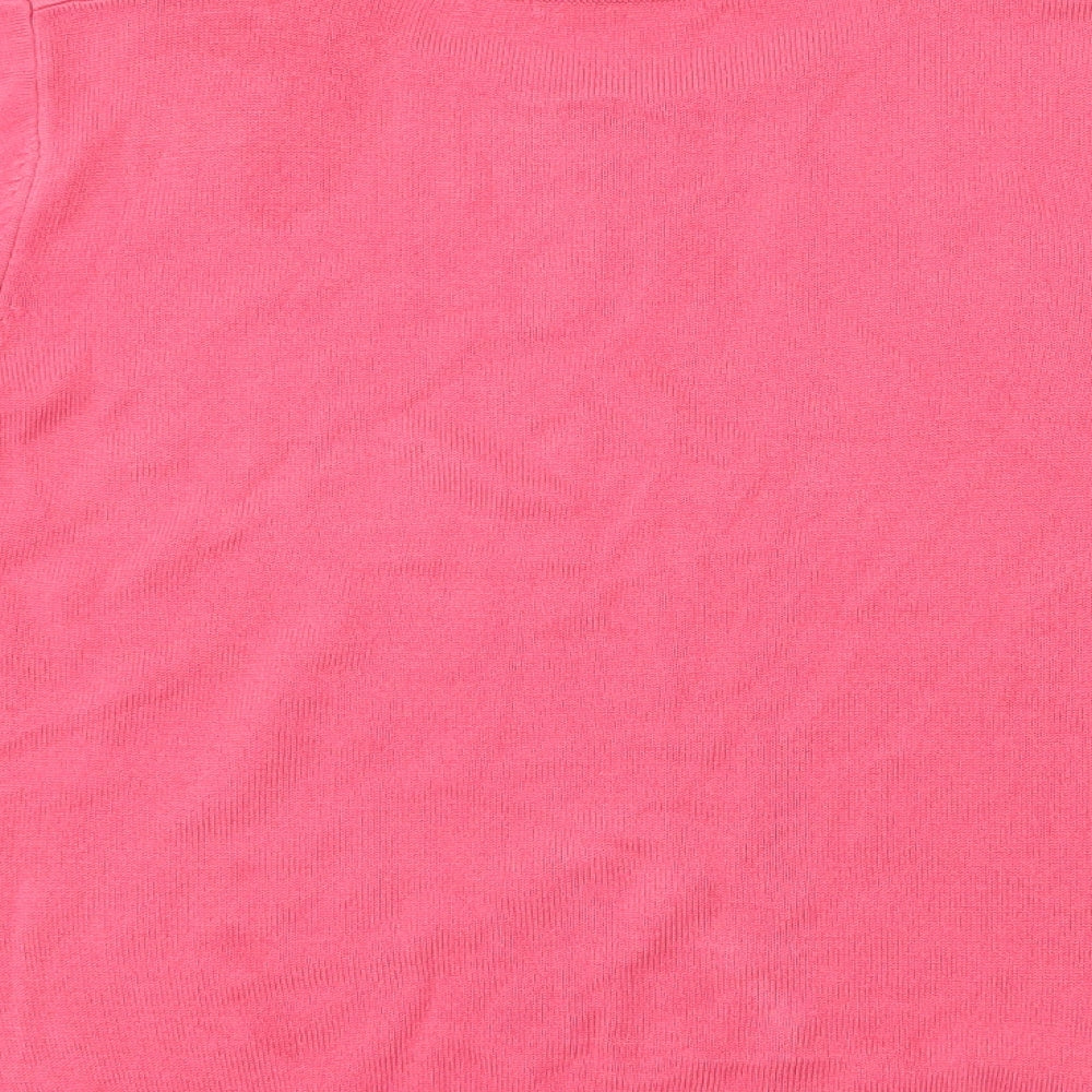 Marks and Spencer Womens Pink Basic T-Shirt Size 12