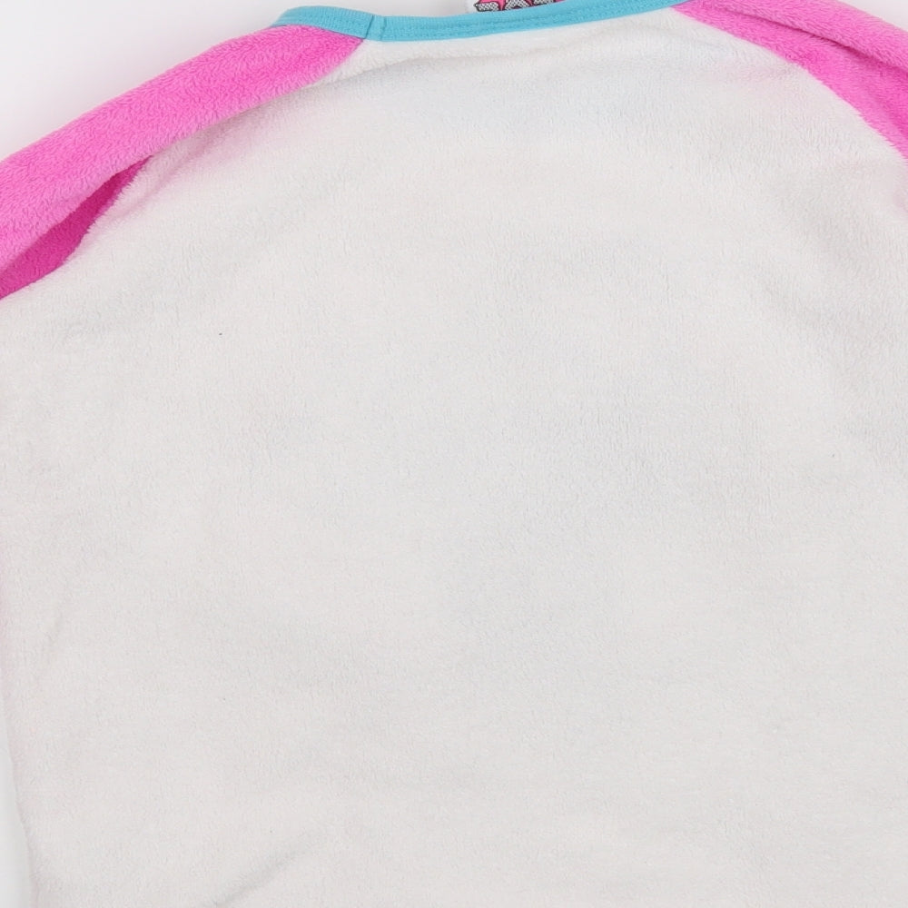 Primark Girls White Solid Top Pyjama Top Size 9-10 Years