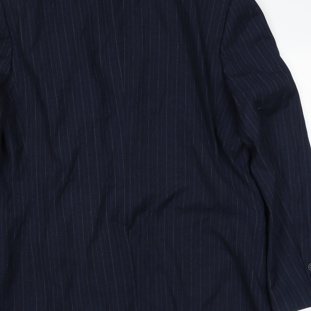 Greenwoods Mens Blue Striped Jacket Suit Jacket Size 40