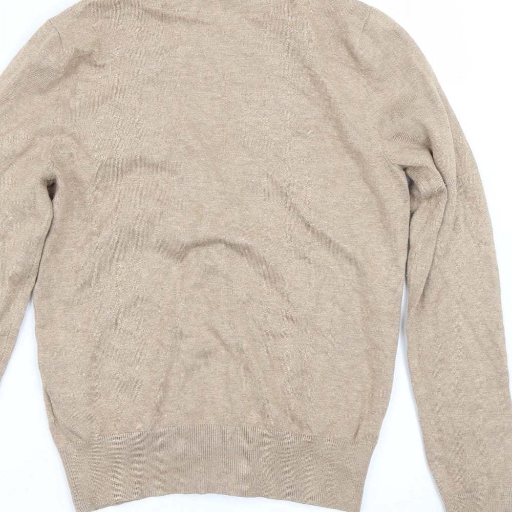 H&M Womens Beige Henley Jumper Size XS