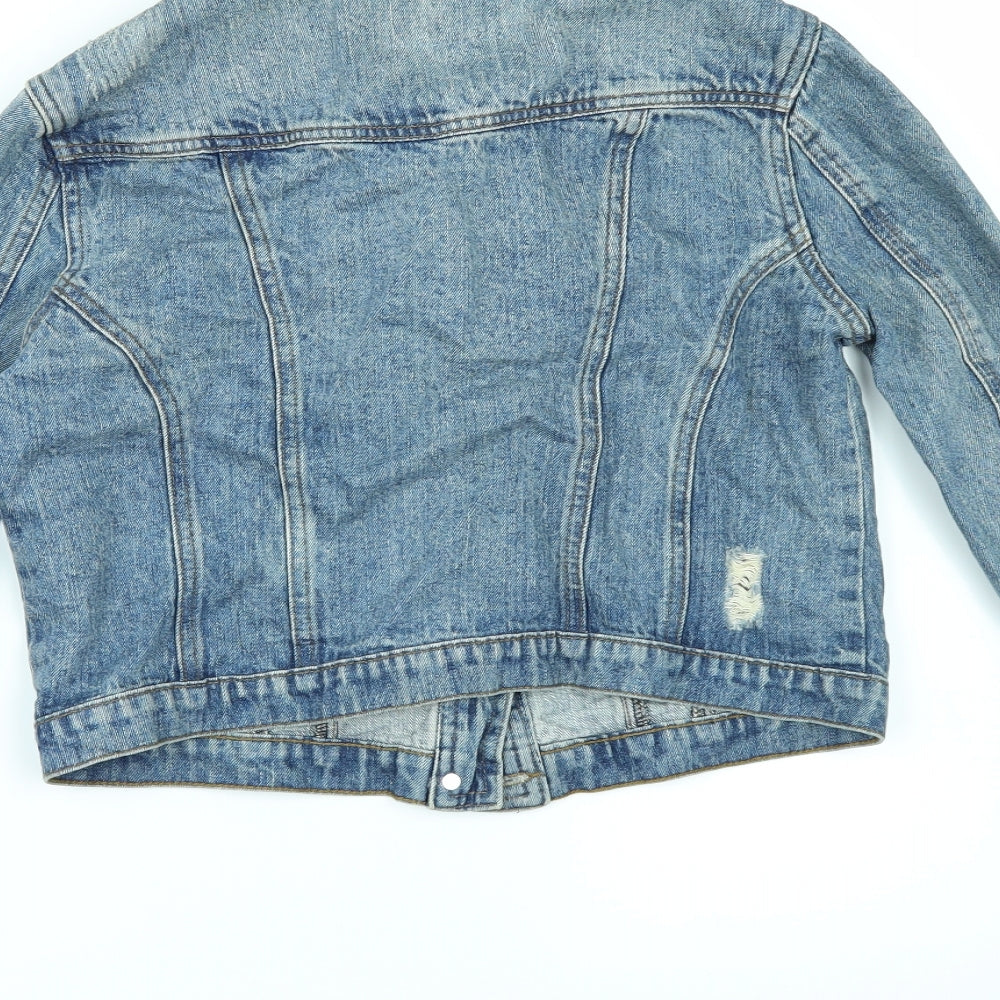 FOREVER 21 Womens Blue Denim Jacket Size XS